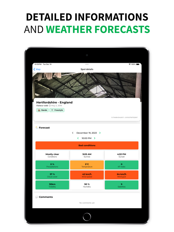 Drone Spot – Forecast and Map iPad screenshot 2 - Weather app