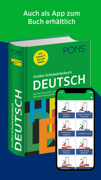 PONS Schule Wörterbuch Screenshot