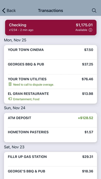Grandview Bank Screenshot