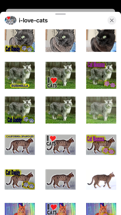 I Love Cats Sticker Pack Screenshot
