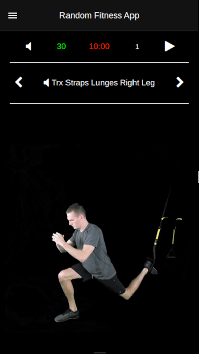 Random Fitness App Screenshot
