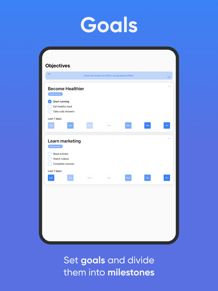 Achieve - Goals Tracker