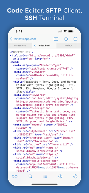 ‎Textastic Code Editor Screenshot