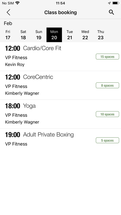 VP Fitness Screenshot