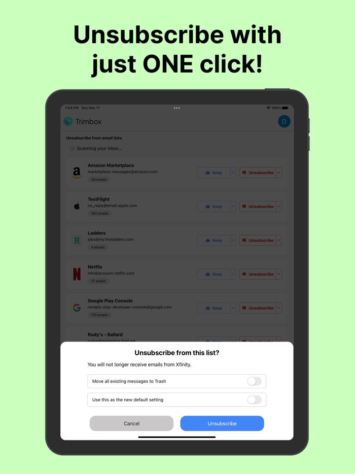 Trimbox Email Inbox Cleaner
