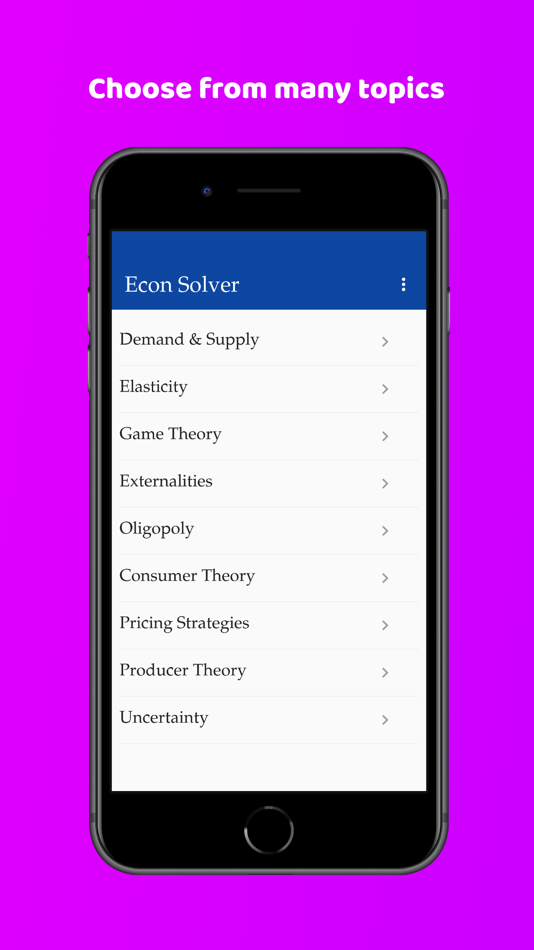 #1. Econ Solver (iOS) By: Abaalhasan Al-Sudani
