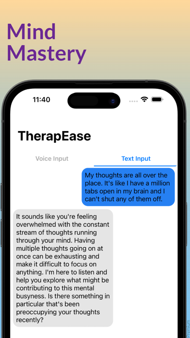 TherapEase: Your AI Therapist Screenshot