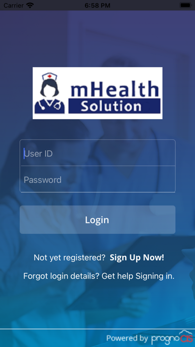 mHealth Solution Screenshot