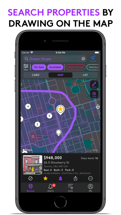 Listed Real Estate Screenshot