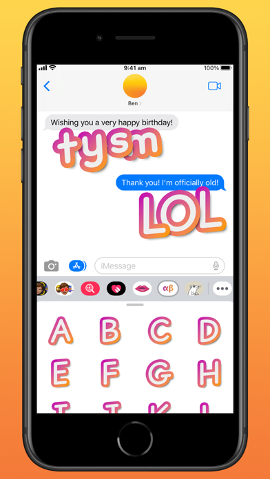 Alpha Beta Stickers Screenshot