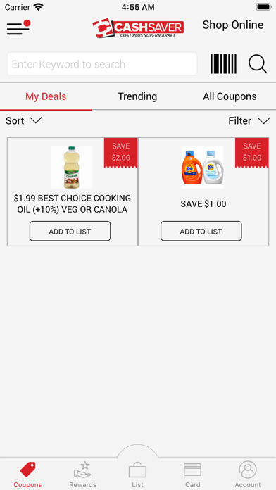 Cash Saver TX Screenshot