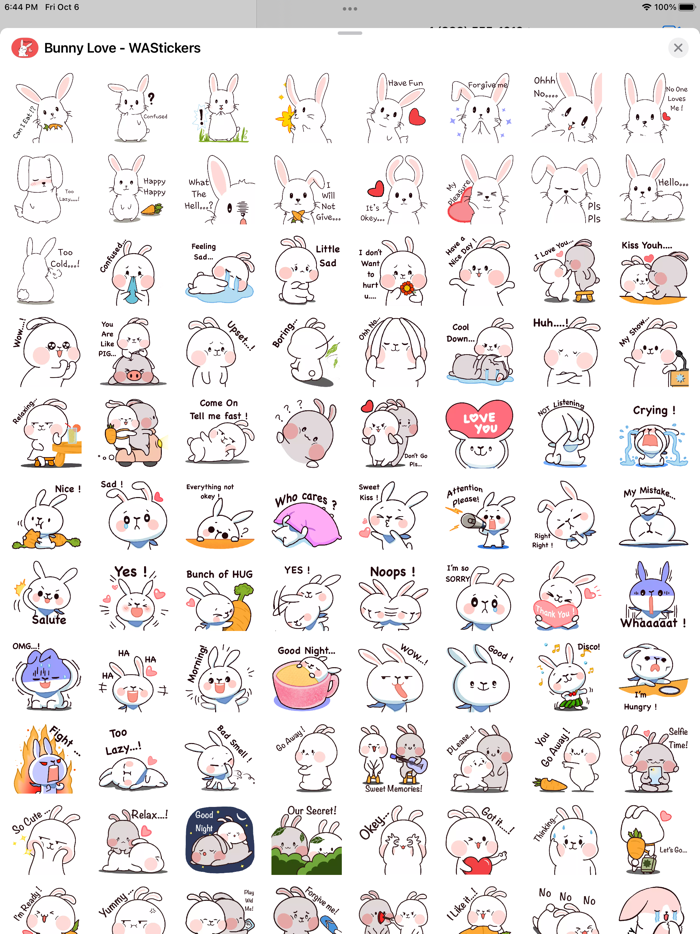 Bunny Love - WAStickers