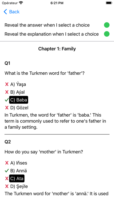 Turkmen Vocabulary Examのおすすめ画像3