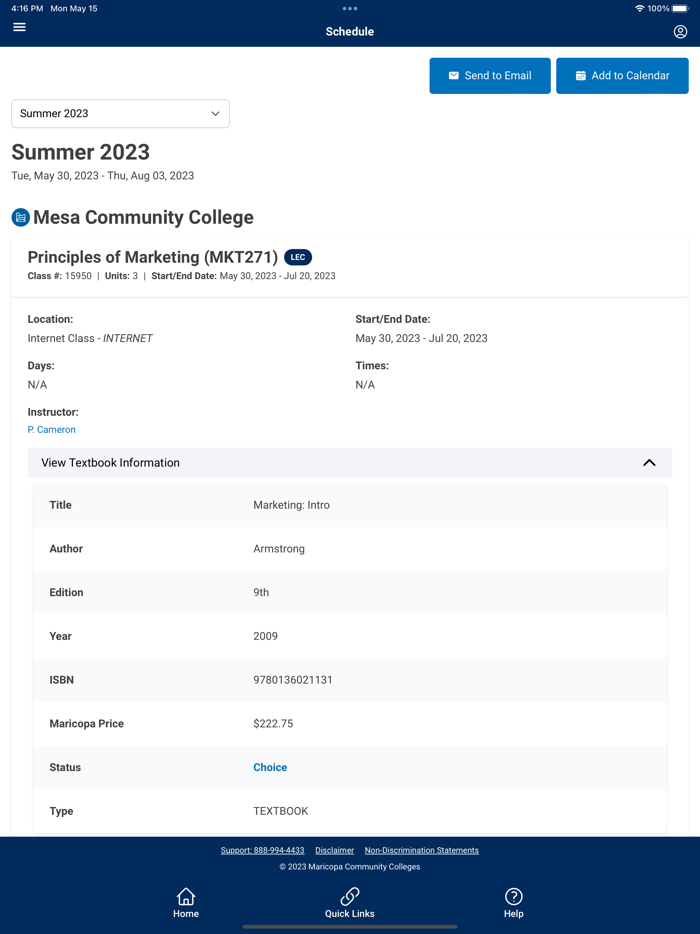 My Maricopa Student Portal