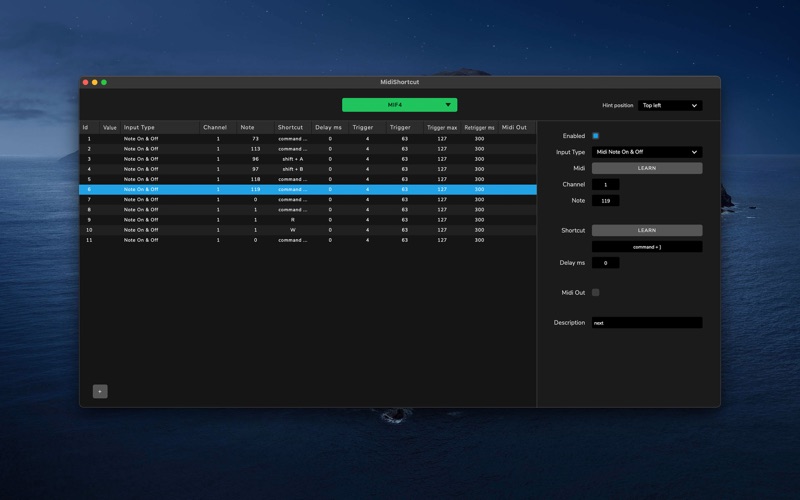 Screenshot #1 pour MidiShortcut