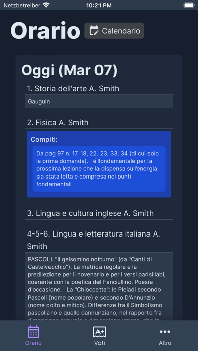 Registro Orsoline Screenshot
