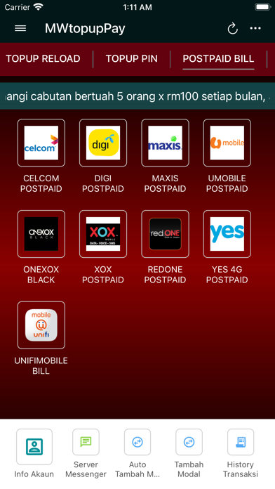 MWtopup Screenshot