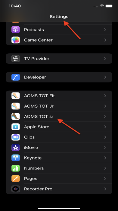AOMS TOT sr Screenshot