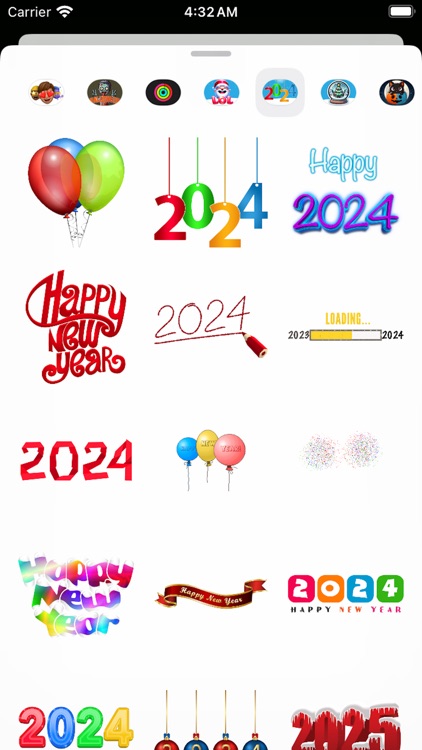Happy New Year Stickers 2024 screenshot-4