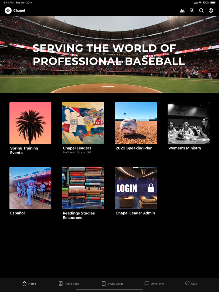 Baseball Chapel App