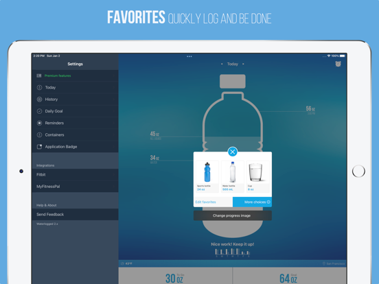 Waterlogged — Drink More Water iPad screenshot 6 - Health & Fitness app