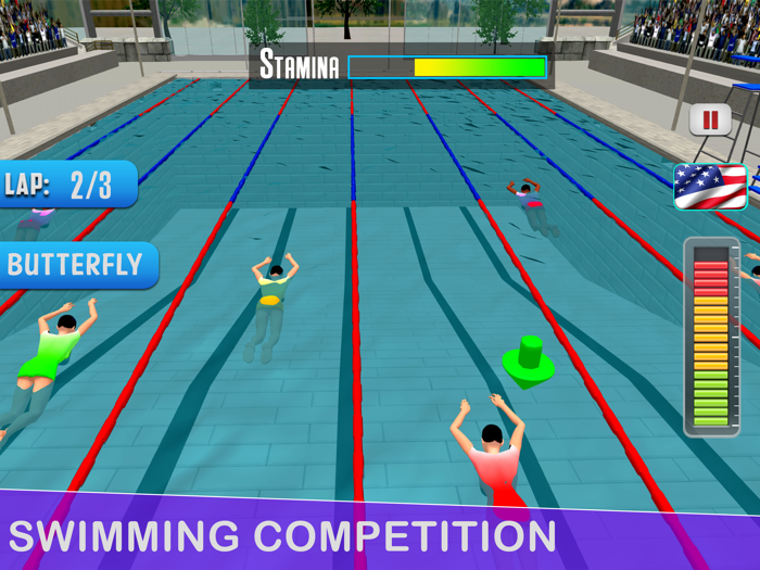 Pool Swimming Race 3D