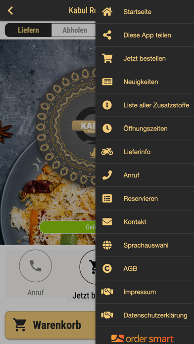 Kabul Restaurant Screenshot