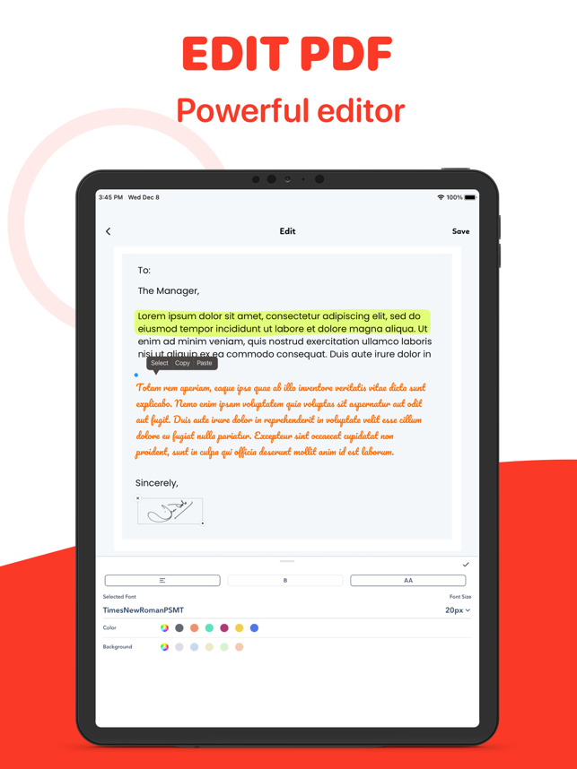 ‎Convertisseur PDF, Capture d'écran Word en PDF