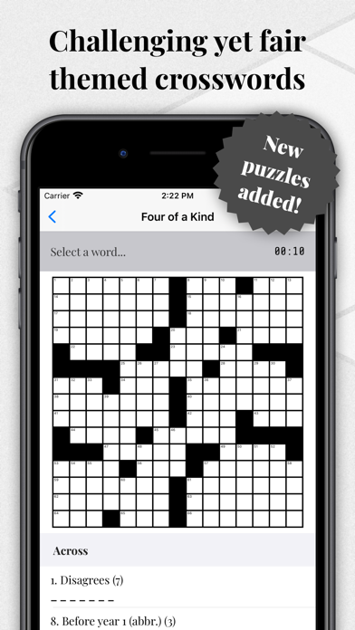 OneDown - Crossword Puzzlesのおすすめ画像1