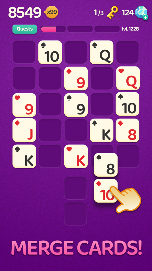 #1. Cards Up! Merge Puzzle (iOS) Podle: Mousetrap Games
