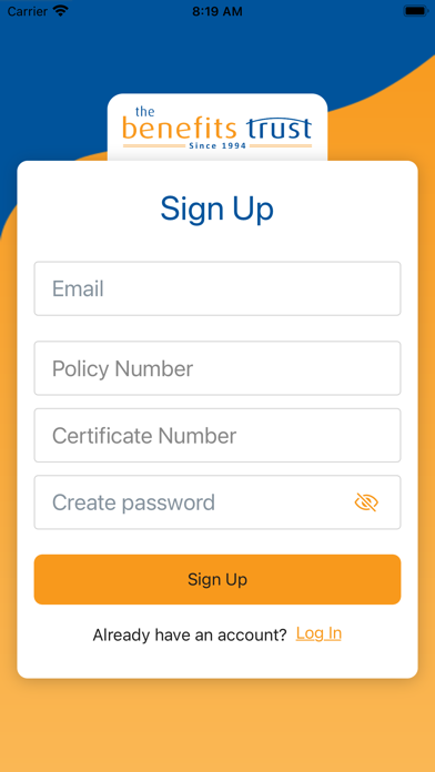 The Benefits Trust Claims App Screenshot