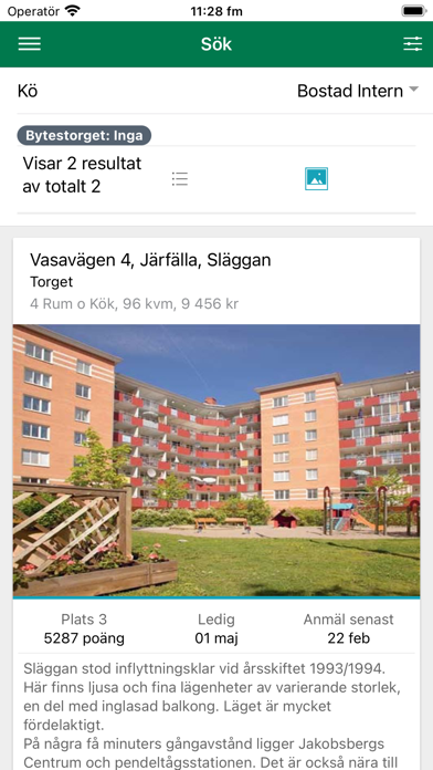 Järfällahus bostadsapp Screenshot