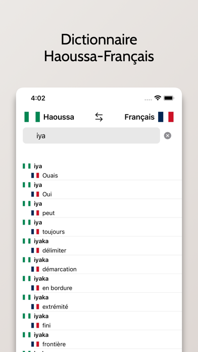 Dictionnaire Haoussa-Français Screenshot