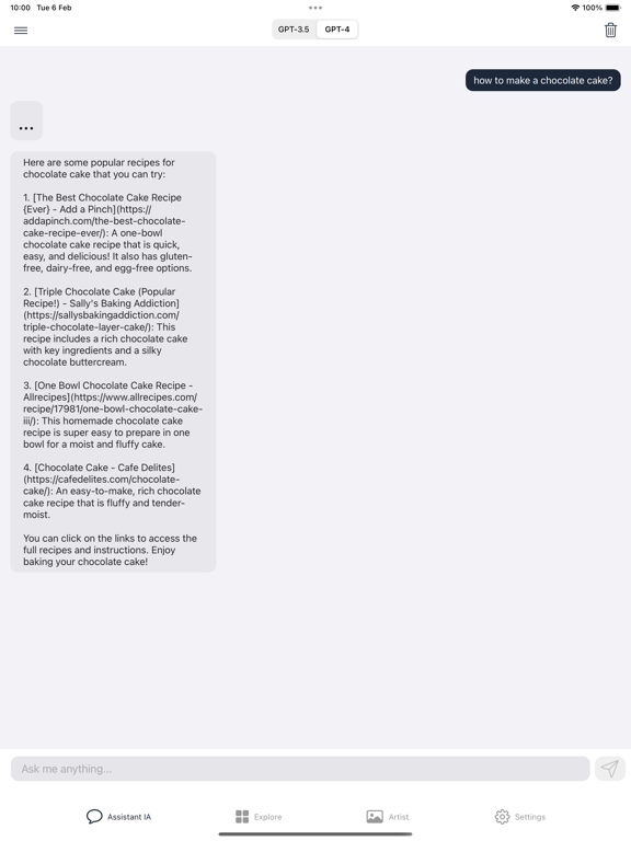 Screenshot #6 pour Assistance AI: Ask Open Chat