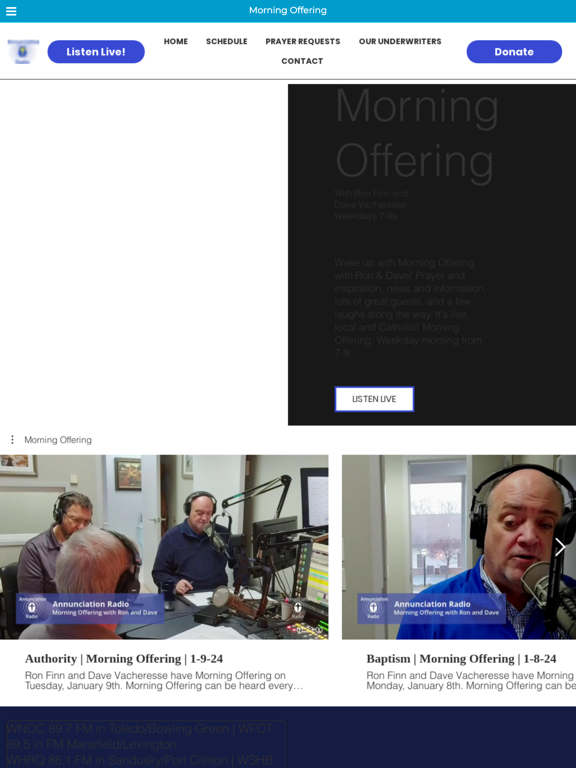Annunciation Radio Toledo iPad screenshot 4 - Entertainment app