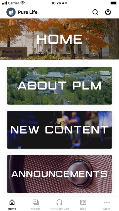 Pure Life Ministries Screenshot