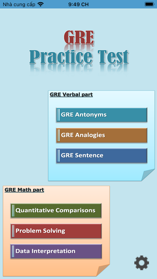 #1. GRE Practice Test - Prep Exam (iOS) 由: Thanh Vu Truong
