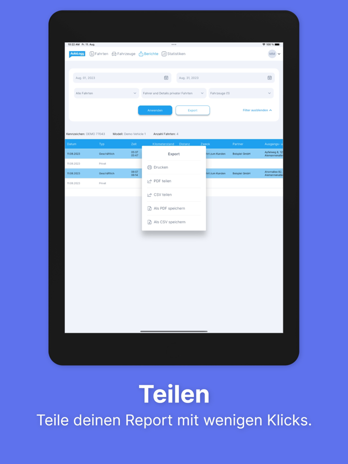 AutoLogg Fahrtenbuch 2.0