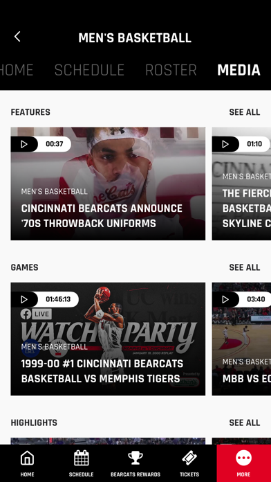 Cincinnati Bearcats Screenshot
