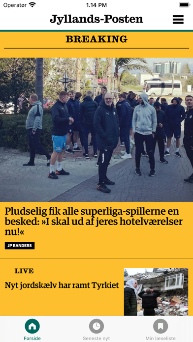 Jyllands-Posten Nyheder Screenshot