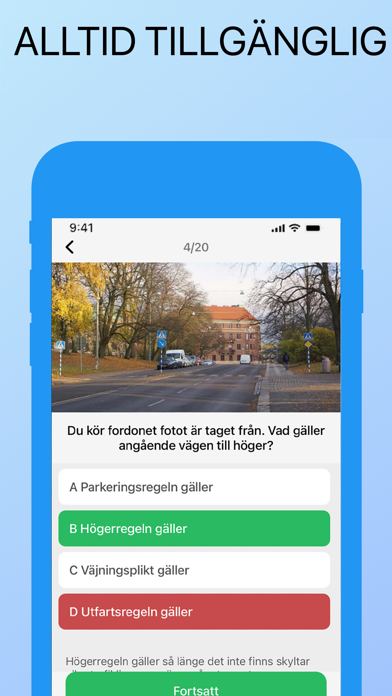 Klara Teoriprov Nu B-Körkort Screenshot