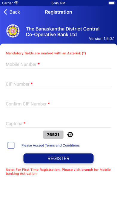 Banas Bank Mobile Banking Screenshot