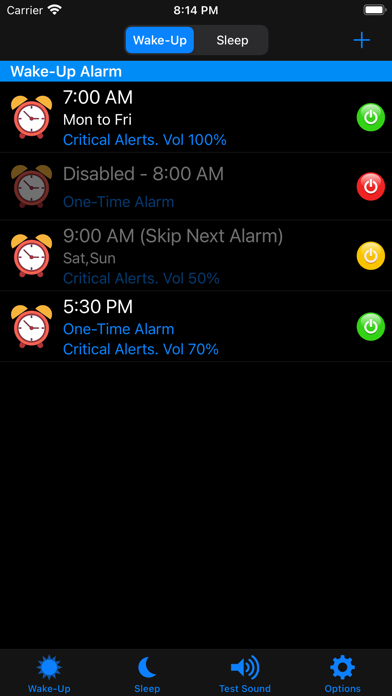 Aida Wake-Up Alarm Screenshot