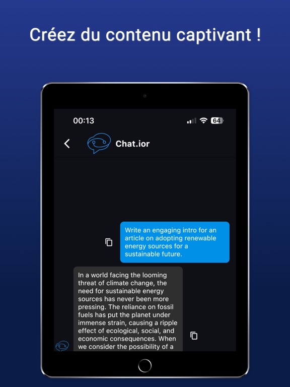 Screenshot #6 pour Chat.ior - Chatbot IA avancé