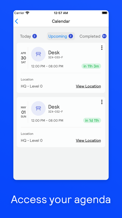 OurSpace Booking Screenshot
