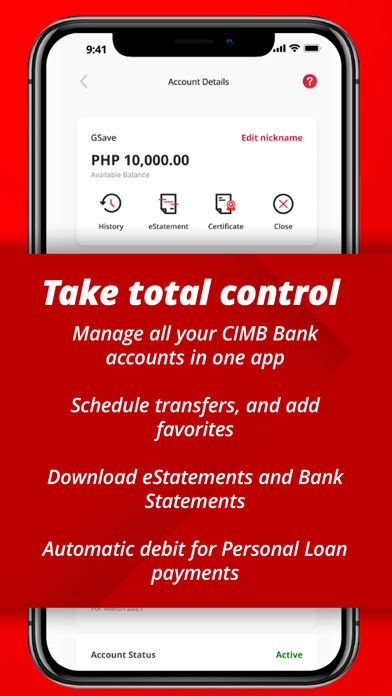 CIMB Bank Philippines Screenshot
