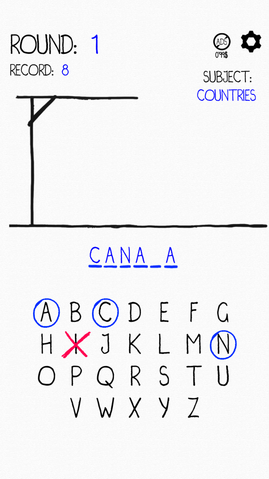 #6. Hangman Word Quest (iOS) 来自: One Up Games Studio
