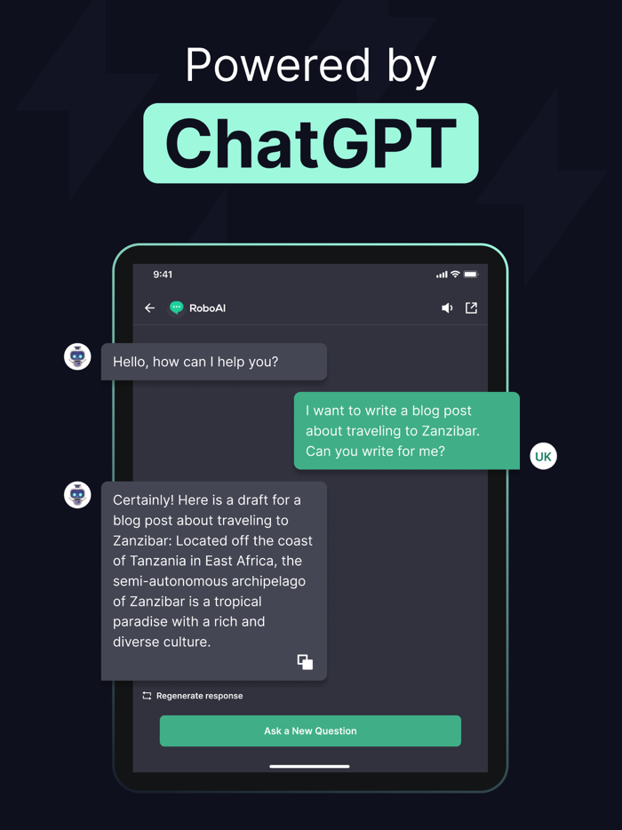 Chat and Ask with RoboAI Bot