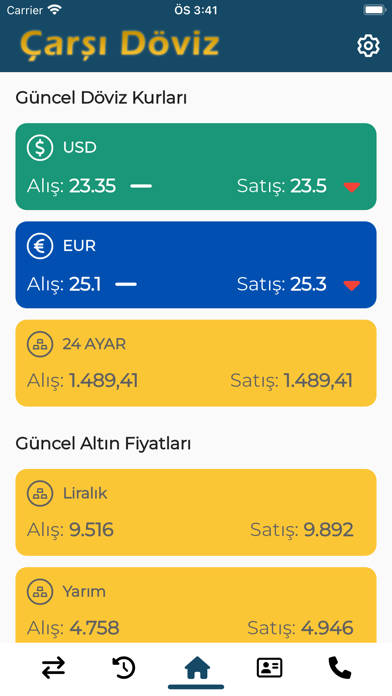 Çarşı Döviz ve Altın Fiyatları Screenshot