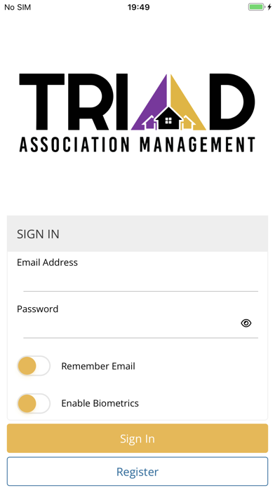 TRIAD Homeowner App Screenshot